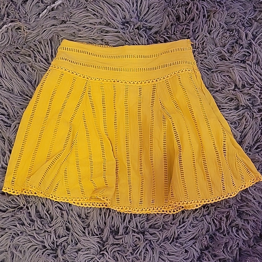 Forever 21 Yellow Mini Skirt